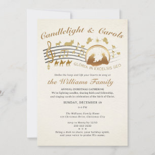 Invitación Reunión de Villancicos Gloria in Excelsis Deo