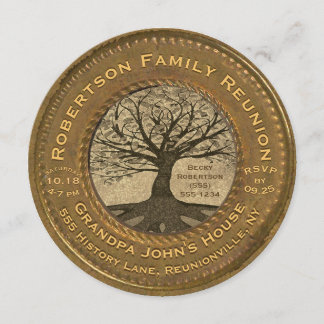 Invitación Reunión del árbol de familia de la apariencia