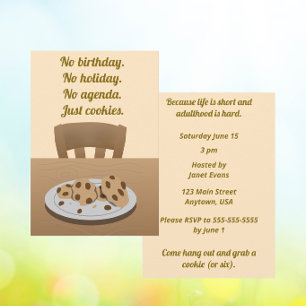 Invitación Reunión Divertida y Relajada de Galletas