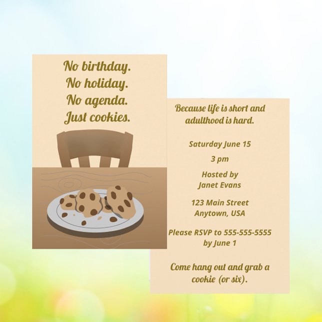 Invitación Reunión Divertida y Relajada de Galletas (Subido por el creador)