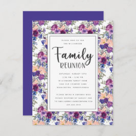 Invitación Reunión Elegante De La Familia De Guiones Florales