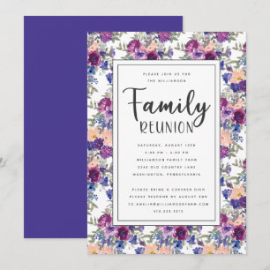 Invitación Reunión Elegante De La Familia De Guiones Leídos D