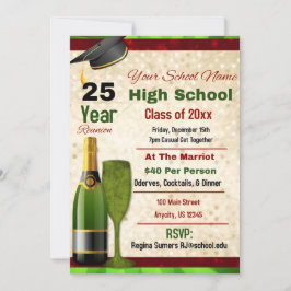 Invitación Reunión elegante de secundaria formal