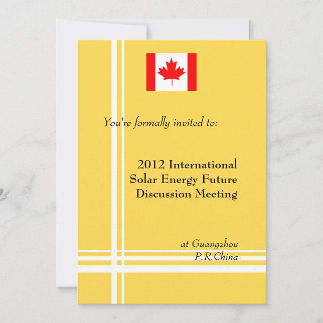 Invitación Reunión empresarial internacional y profesional (Anverso)