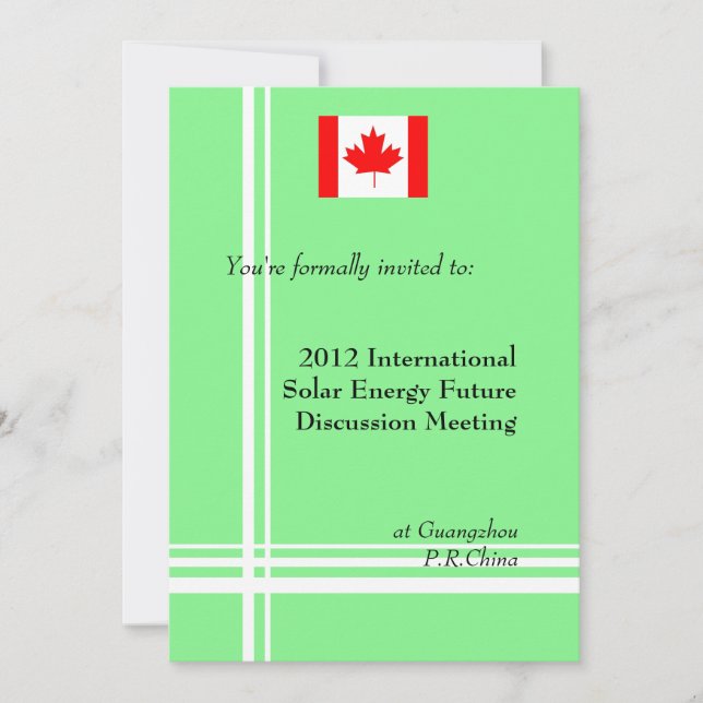 Invitación Reunión empresarial internacional y profesional (Anverso)