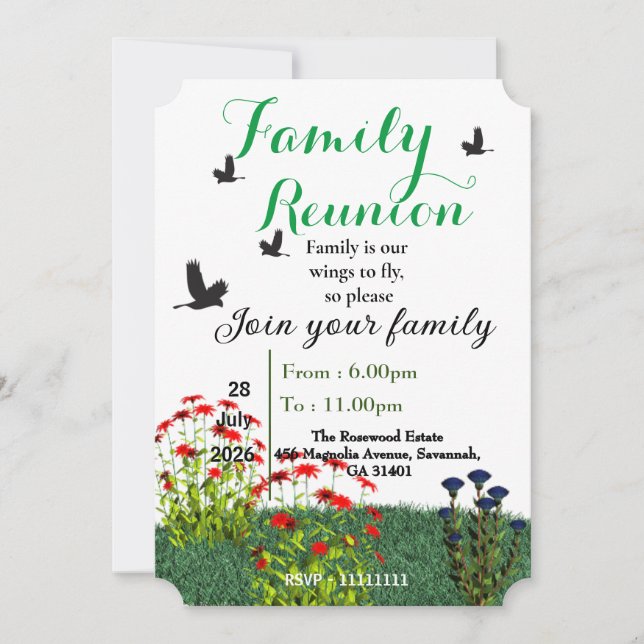 Invitación Reunión familiar  (Anverso)