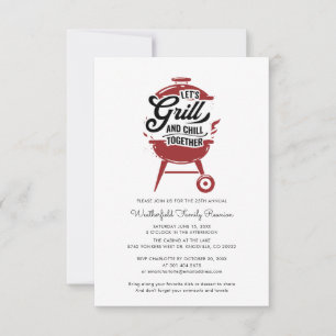 Invitación Reunión Familiar a Cuadros Fiesta Anual de Barbaco