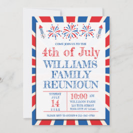 Invitación Reunión Familiar Americana del 4 de Julio de Indep