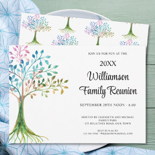 Invitación Reunión Familiar Árbol Genealógico