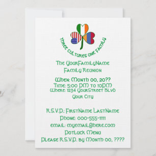 Invitación Reunión familiar armenia irlandesa-estadounidense 