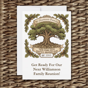 Invitación Reunión Familiar Barbacoa Picnic Árbol Genealógico