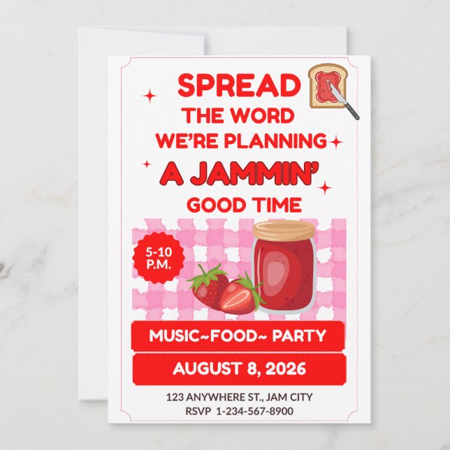 INVITACIÓN REUNIÓN FAMILIAR BBQ MERMELADA ROJA EN DULCES RECU (Anverso)