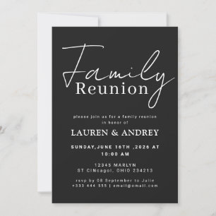 Invitación Reunión Familiar con Escritura Moderna