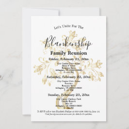 Invitación Reunión familiar de 3 días de Golden Tree se reúne