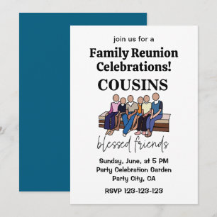 Invitación Reunión familiar de amigos bendecidos primos