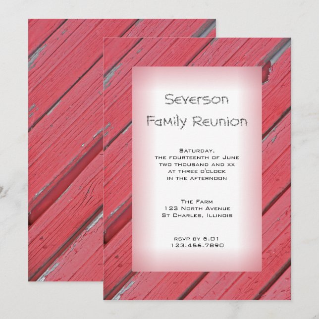 Invitación Reunión familiar de la familia de la comunidad de  (Anverso / Reverso)