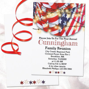Invitación Reunión familiar de la familia de las luces azules