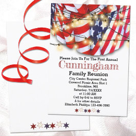 Invitación Reunión familiar de la familia de las luces azules