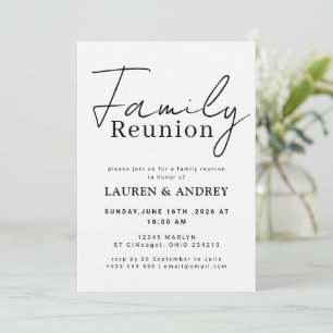 Invitación Reunión Familiar de la Familia de Letra Moderna