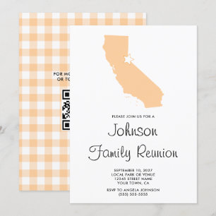 Invitación Reunión familiar de melocotón California
