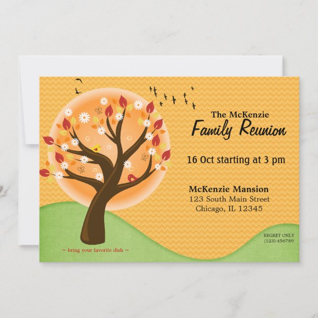 Invitación Reunión familiar de otoño (Anverso)