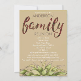 Invitación Reunión familiar de pastos y hojas rusas