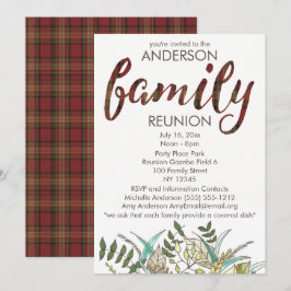 Invitación Reunión familiar de pastos y hojas rusas