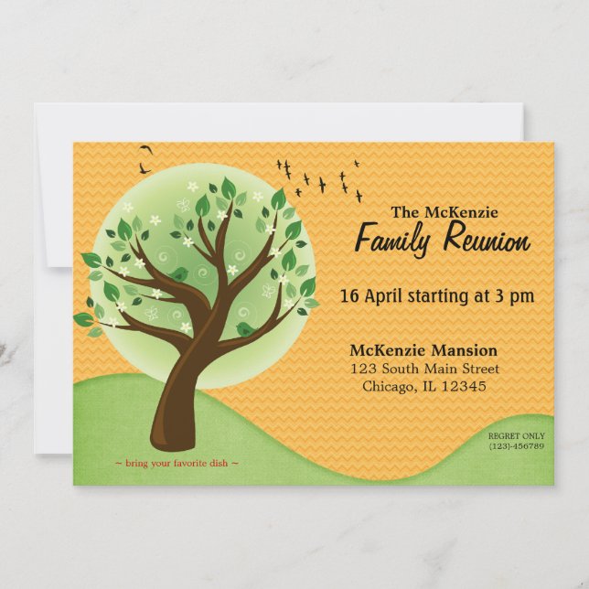 Invitación Reunión familiar de primavera (Anverso)