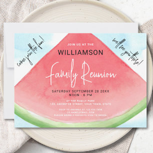 Invitación Reunión Familiar de Sandía de Verano