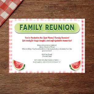 Invitación Reunión Familiar de Sandía de Verano