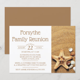 Invitación Reunión Familiar De Starfish And Seasheles Beach