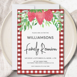 Invitación Reunión familiar de Strawberry