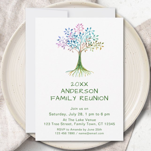 Invitación Reunión familiar del árbol genealógico  (Subido por el creador)