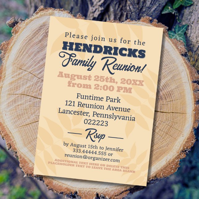 Invitación Reunión familiar divertida, pastel y azul salva la (Family Reunion Invitation)