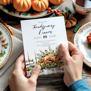 Invitación Reunión familiar en la cena de Acción de Gracias