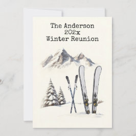 Invitación Reunión Familiar en Montaña Nevada con Esquí en Ac