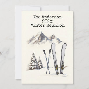 Invitación Reunión Familiar en Montaña Nevada con Esquí en Ac
