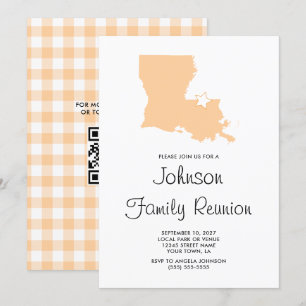 Invitación Reunión familiar en Peach Louisiana