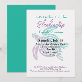 Invitación Reunión familiar: evento de un solo día de tortuga