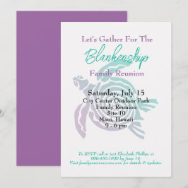 Invitación Reunión familiar: evento de un solo día de tortuga