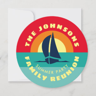 Invitación Reunión familiar fiesta personalizado de verano de