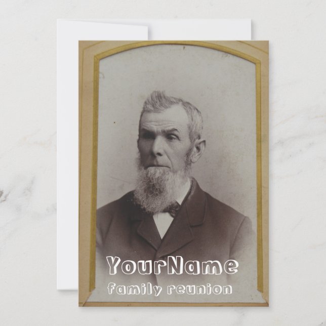 Invitación Reunión familiar fotográfica de época (Anverso)