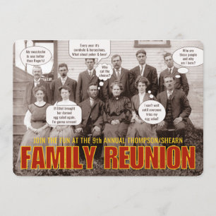 Invitación Reunión familiar   Graciosa fotografía ancestral