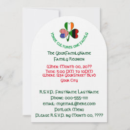 Invitación Reunión familiar irlandesa-africana Shamrock
