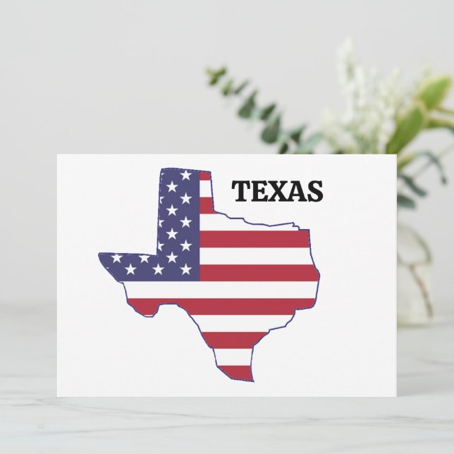 Invitación Reunión familiar 🎉 mapa del estado de Texas bande (Anverso de pie)