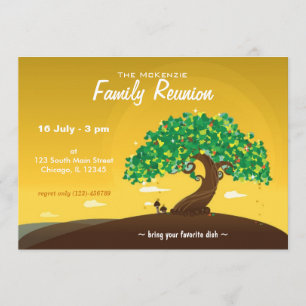 Invitación Reunión familiar (Naranja)