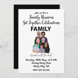 Invitación Reunión familiar reunida con Fiesta