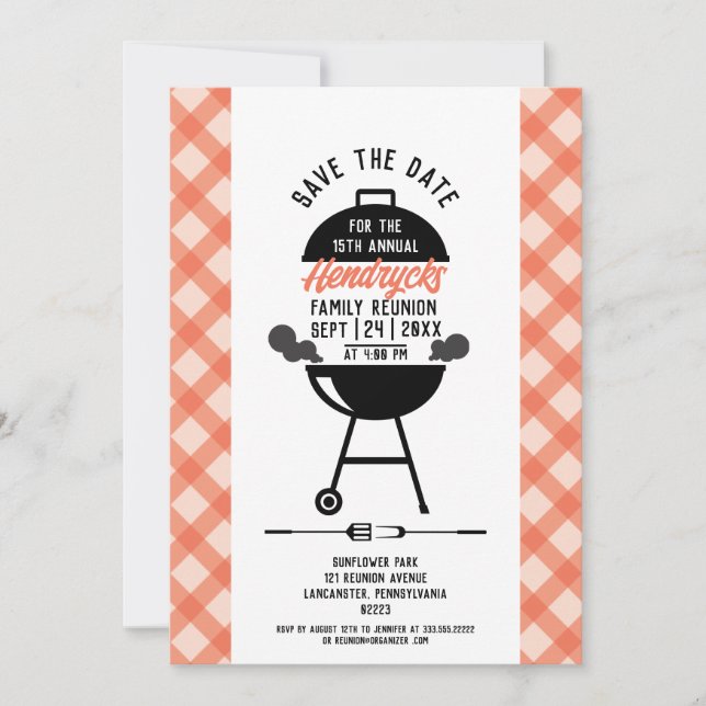 Invitación Reunión familiar salve la fecha (Anverso)