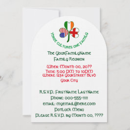 Invitación Reunión familiar Shamrock de Estados Unidos Inglés