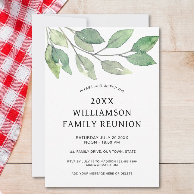 Invitación Reunión Familiar Verde (Subido por el creador)